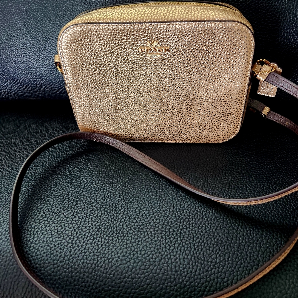 Coach Pale Gold "Camera" Crossbody